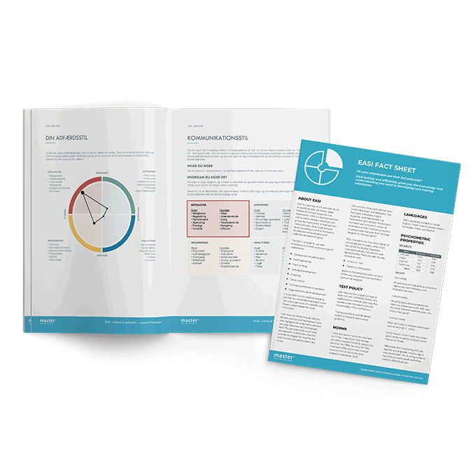 Ein geöffnetes Handbuch und ein Informationsblatt von Master Ch mit Diagrammen und Text.